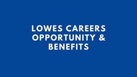 lowes employment opportunities